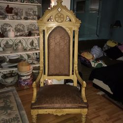 Antique Bishops Chair Unique 