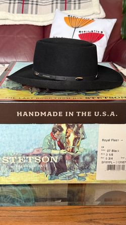 Black Stetson Royal Flush 5x Fur Felt Hat