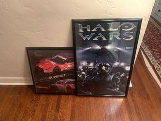 Plastic wall frames large black