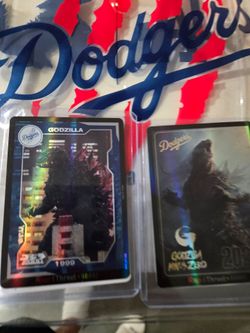 Dodgers Godzilla Bag and Trading Card