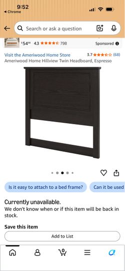 Brown headboard twin bed