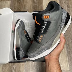 Jordan 3 Retro Fear Pack Sz 8  w/ Box CT8532-080