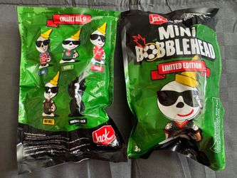Mini bobble head jack in the box