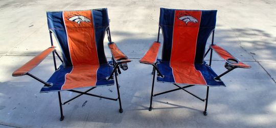 (2) Denver Bronco folding chairs