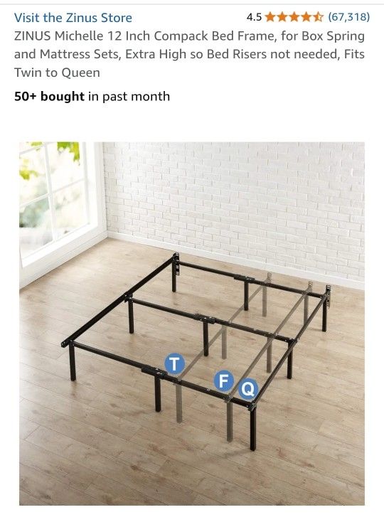 ZINUS Michelle Compact Bed Frame
