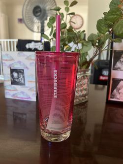 18oz pink Starbucks Cup