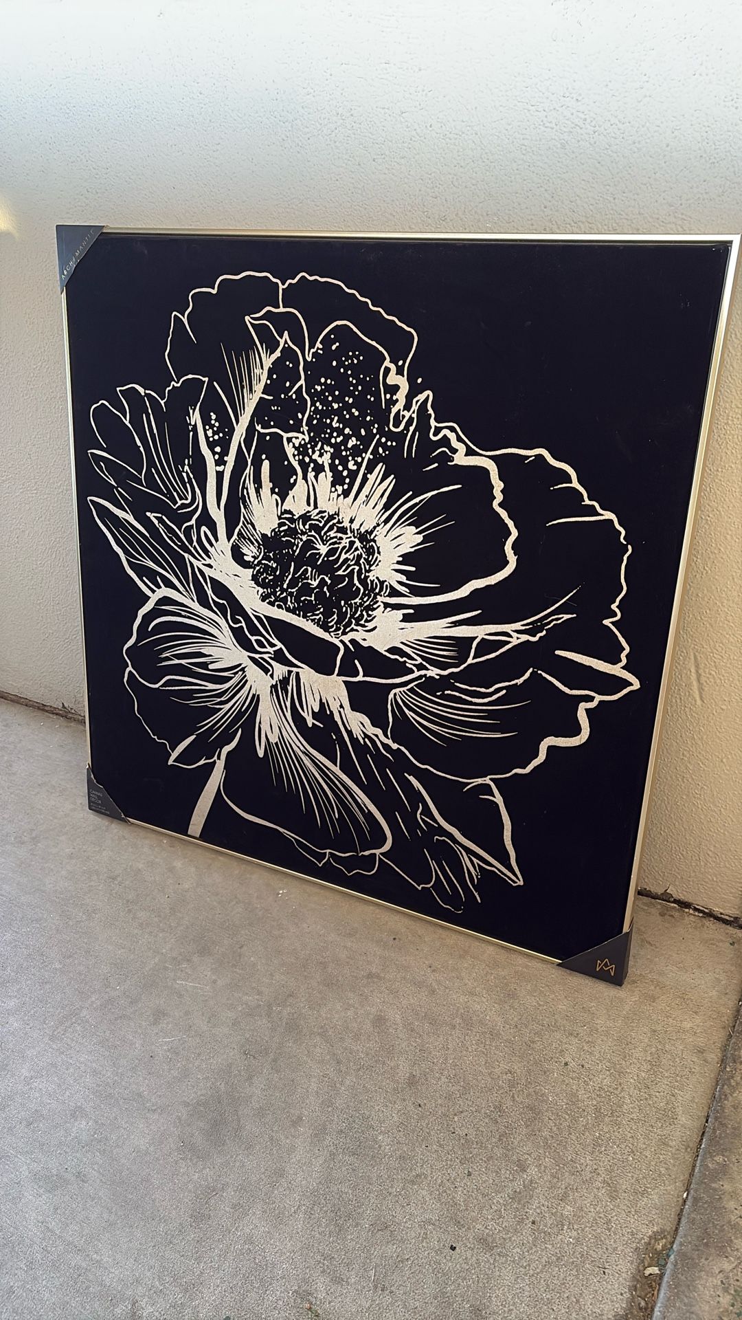 Velvet And Gold Flower Frame