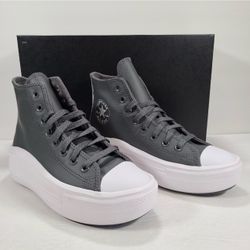 Converse CTAS Move Hi Chunky Platform Sneakers Iron Grey Women Size 7