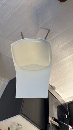 White Chair with Gold Legs + Cushion