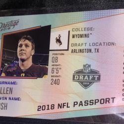 (Rare)Josh Allen NFL Passport