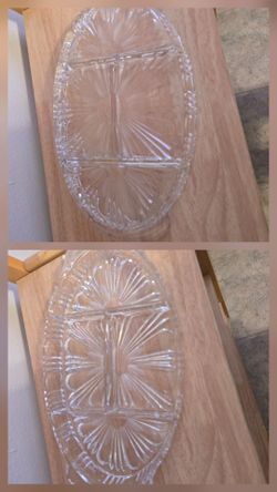 Crystal serving trays