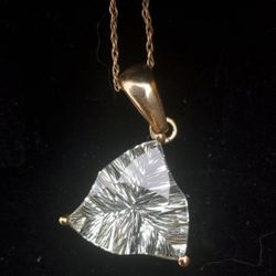 10k Gold Gem Necklace. I Think It's Lemon Quartz?