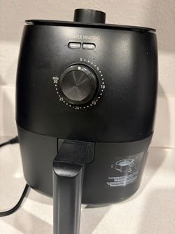 Black Air Fryer with Timer Dial