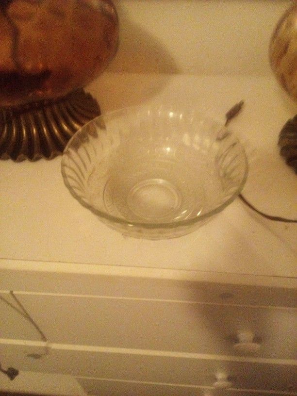 Vintage Glass Bowl 2 Lil Crack 