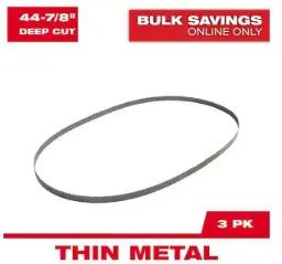 Milwaukee - 44-7/8 in. 24 TPI Deep Cut Portable Bi-Metal Band Saw Blade (3-Pack)