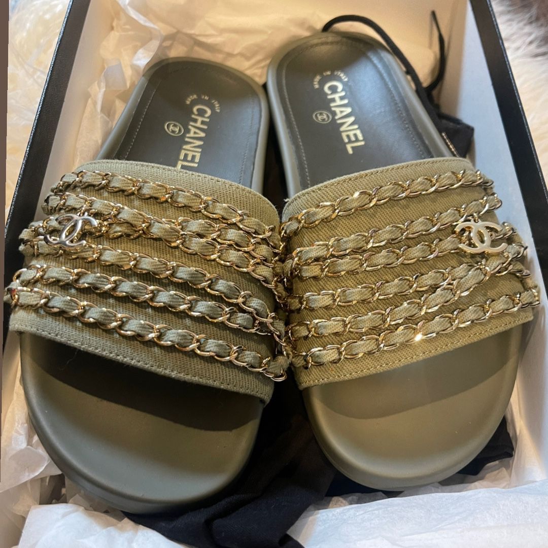 Chanel Mules With Beautiful Chain Detail - Rare 