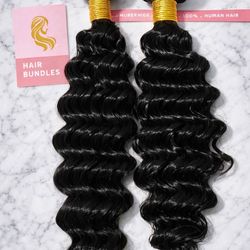 100 Percent  Virgin Human Hair Loose Deep Wave Bundles (2)
