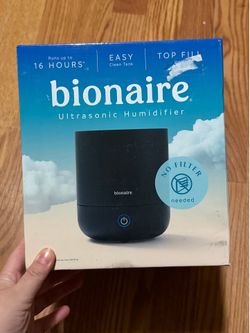 Bionaire Antimicrobial Top Fill Ultrasonic Cool Mist Humidifier New