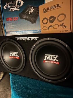 MTX TNE212D 2 Ohm Dual 12” Subwoofers package