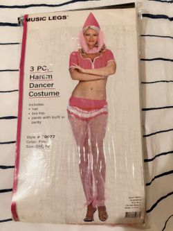 Music Legs 3 PC Genie Dancer Costume - Pink, S/M