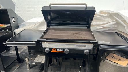 Flat Top Gas Griddle with Side Shelves