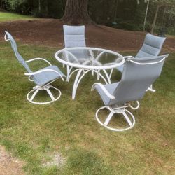 48” Patio Table And 4 Chairs