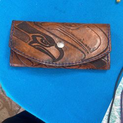 One Of A Kind Seahawk Leather Wallet