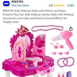 Princess Vanity With Mirror And Chair