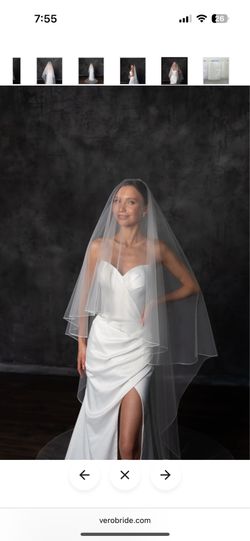 Ivory two tier cathedral length veil