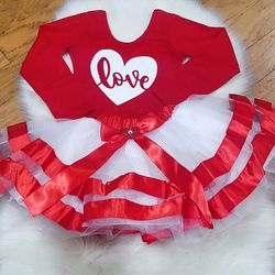 Valentine's day tutu set