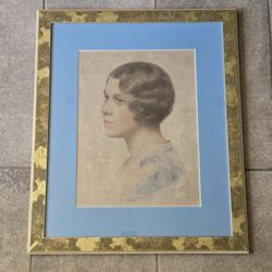 William McGregor Paxton Original Drawing Framed 25x21" c.1920s Art Deco