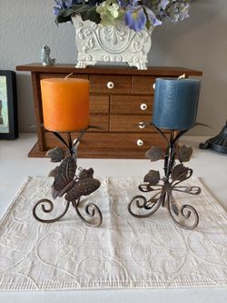 Beautiful A Pair Of Candle Holders