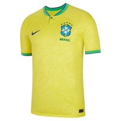 Nike Brazil 2022/23 Stadium Home Dri-FIT Jersey Yellow Men's Sz XL DN0680-741