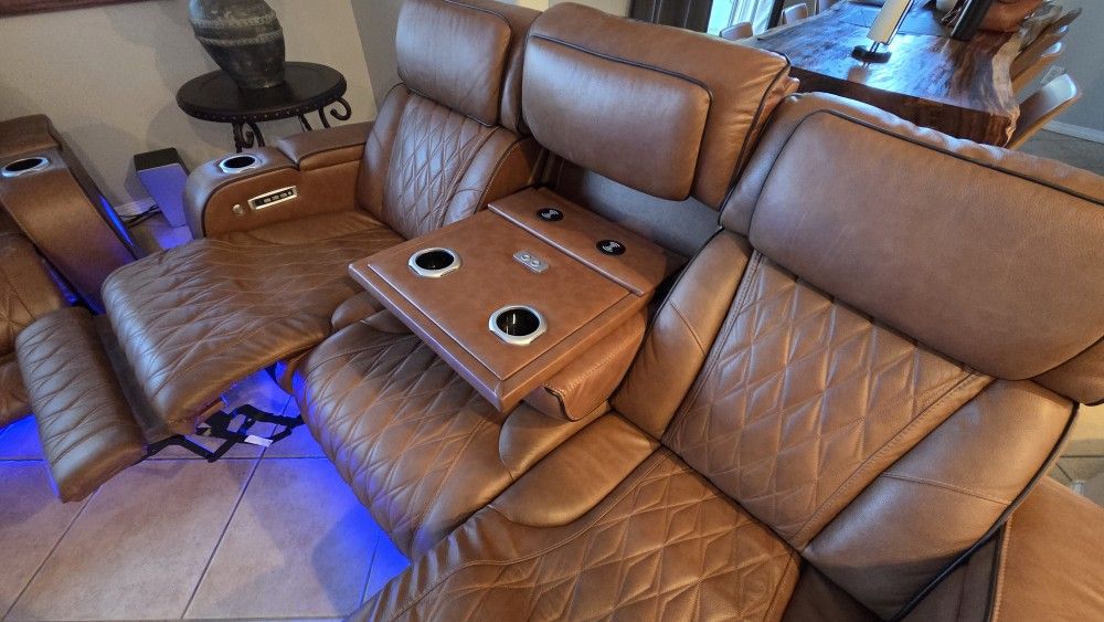 Boyington Dual Power Leather Reclining Sofa