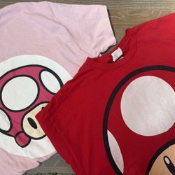 Adult Super Mario Shirts Toad Super Mario $5 Each Red 2xL Pink M 