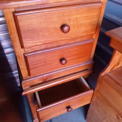 2 End Tables Drawers 
