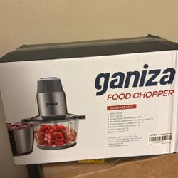NEW Ganiza Electric Food Chopper – Glass & Stainless Steel Bowls – Sealed Box