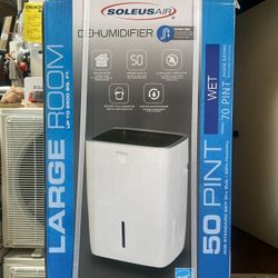 SoleusAir Dehumidifier 50 PINT DOE Standard, 70 PINT AHAM Rating, Large Room