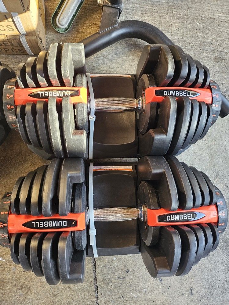 Pair Of Adjustable Dumbbells 90lbs Each