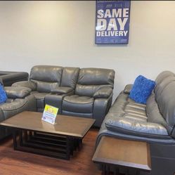 Madrid 2pc Reclining Sofa Loveseat $899