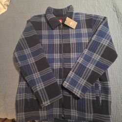 Quicksilver Fleece Mens Flannel Jacket Size M $30
