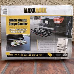 NEW MaxxHaul Hitch Mount Cargo Carrier – 500 lb Capacity (2” Receiver)