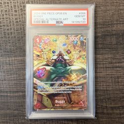 2024 ONE PIECE BUGGY OP03-008 SPECIAL ALTERNATE ART PSA 10