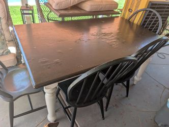 Dining room table and chairs