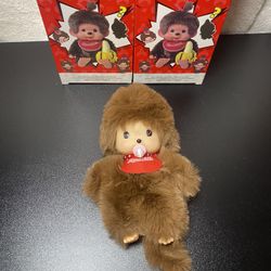 Monchhichi monkey plush surprise box replica - medium brown