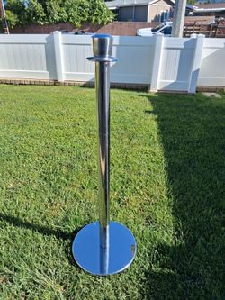 2 complete sets of Rope Stanchion in mirror polished Stainless Steel