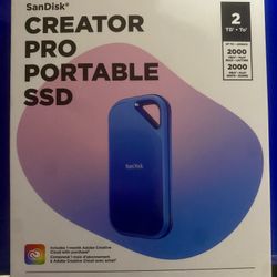 *brand New* SanDisk Creator Pro Portable Ssd 2tb