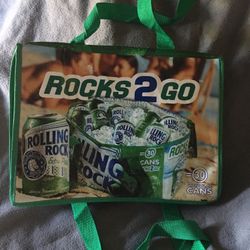 BRAND NEW NEVER USED ROLLING ROCK COOLER BAG WITH 30-CAN CAPACITY $20.00