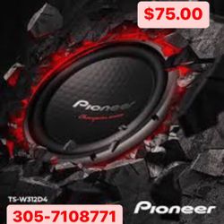 Pioneer Tsw312d4 Champion Series 12 inch 1500 Watt Dual 4 Ohm Voice Coil DVC Car Subwoofer