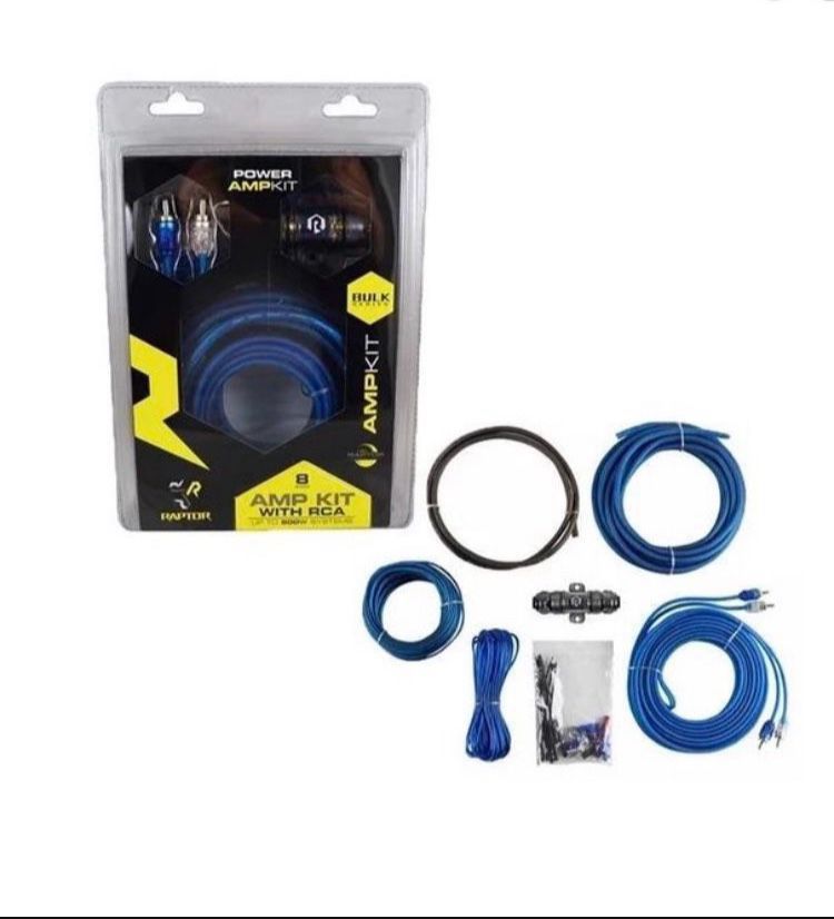 Power AMP Kit 8 AWG with RCA For Car Stereo 